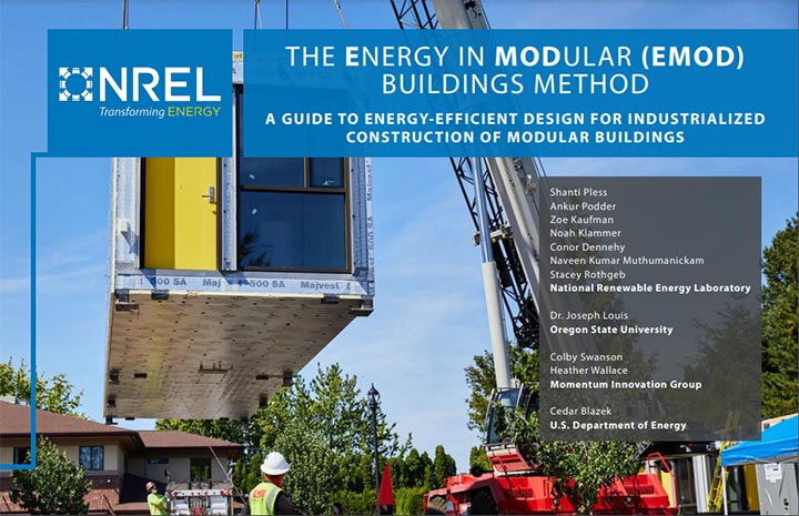 Report cover of The Energy in Modular (EMOD) Buildings Method, a Guide to Energy-Efficient Design for Industrialized Construction of Modular Buildings.