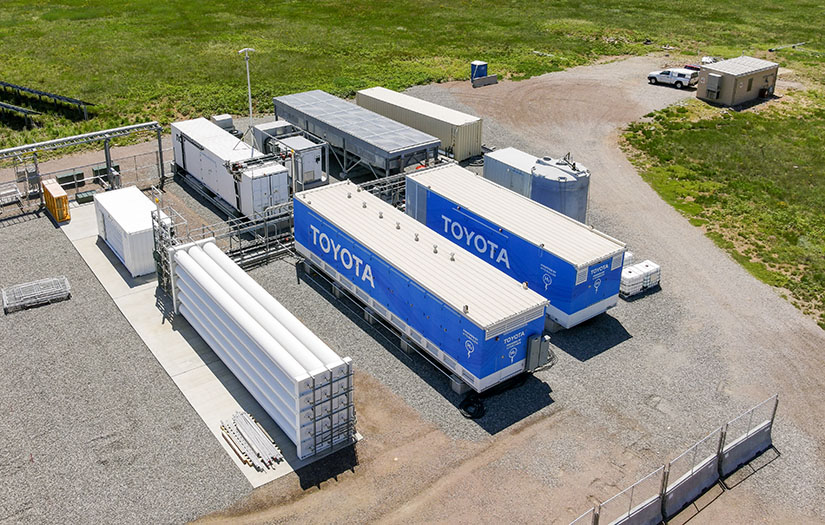 Energy storage facility in a dirt lot