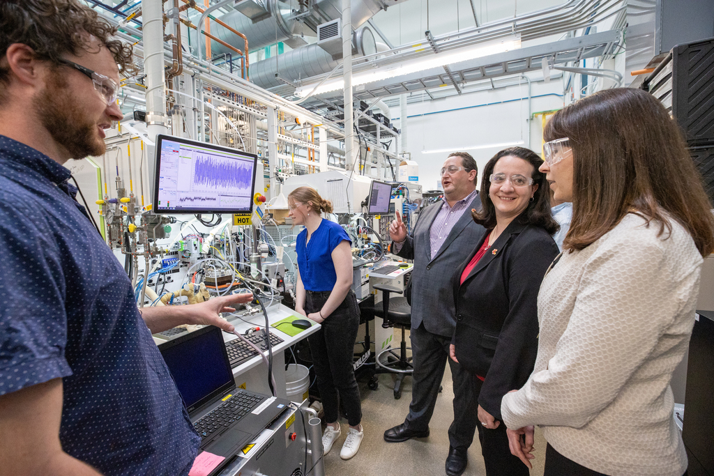 Photo of a group of people taking a tour of ESIF