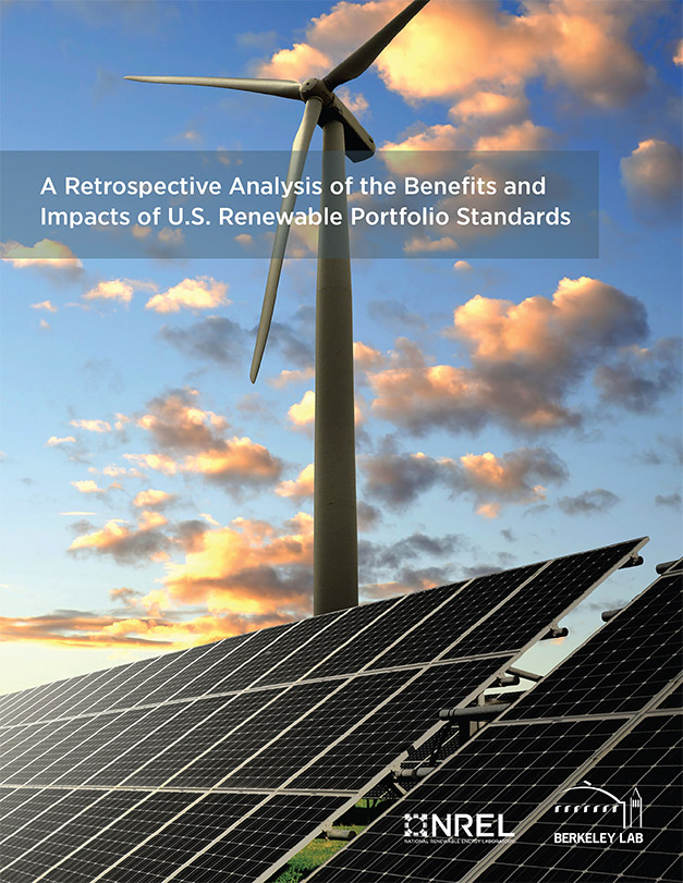 retrospective_analysis Image of a report cover for the Retrospective Analysis of the Benefits and Impacts of U.S. Renewable Portfolio Standards.