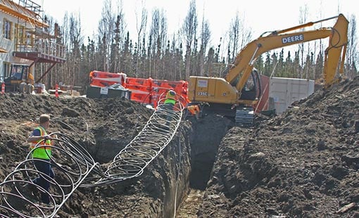 A construction site.