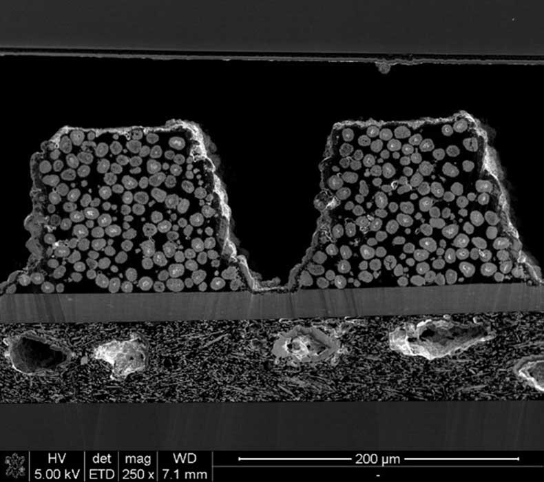 Black and white image of material