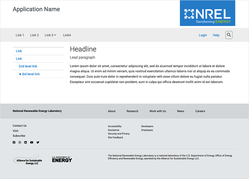 Application template