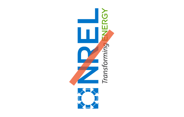 NREL logo improperly flipped vertically to the right