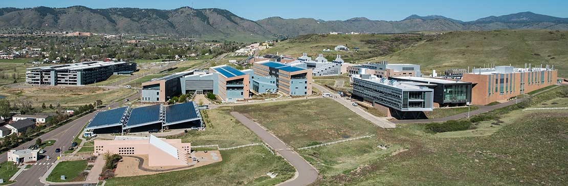 Aerial of NREL's South Table Mountain campus