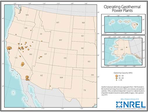 Operating Geothermal Power Plants