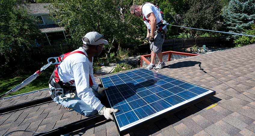 Solar installation on a Colorado home