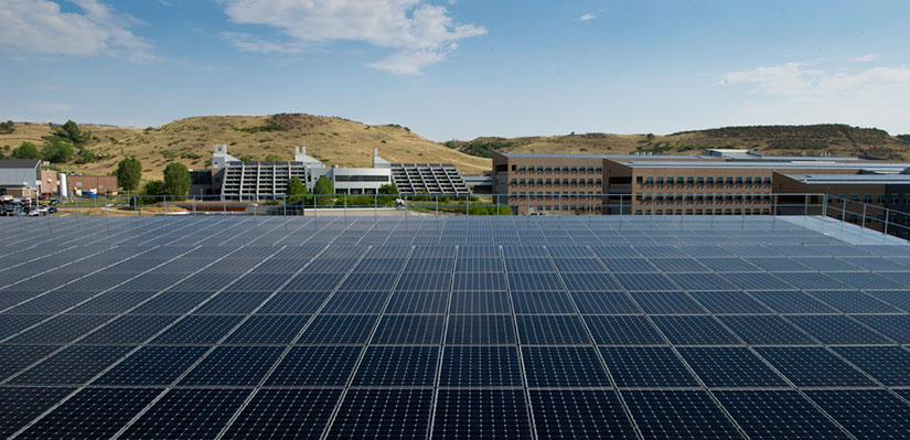 Solar PV array at the NREL campus