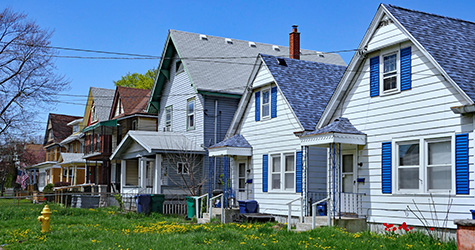 A row of houses.