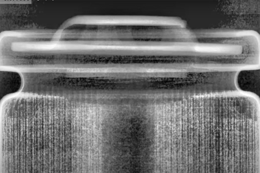 An X-ray of a battery.