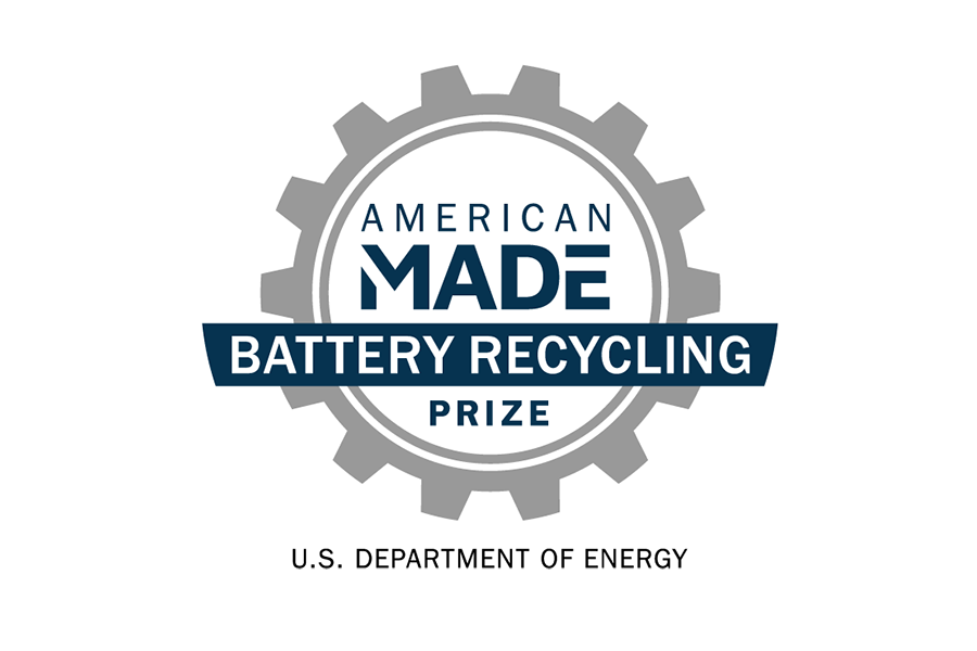 Logo that says American Made Battery Recycling Prize.