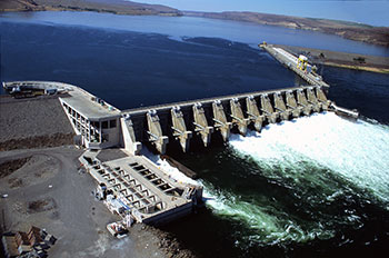 Photo of a hydropower facility